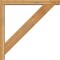 Ekena Millwork Traditional Block Rough Sawn Bracket w/ Offset Brace, Western Red Cedar, 4"W x 28"D x 28"H BKT0402X28X28TRA05RWR - alternate 2
